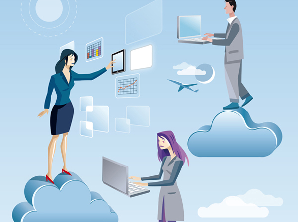 Cloud Computing Men And Woman